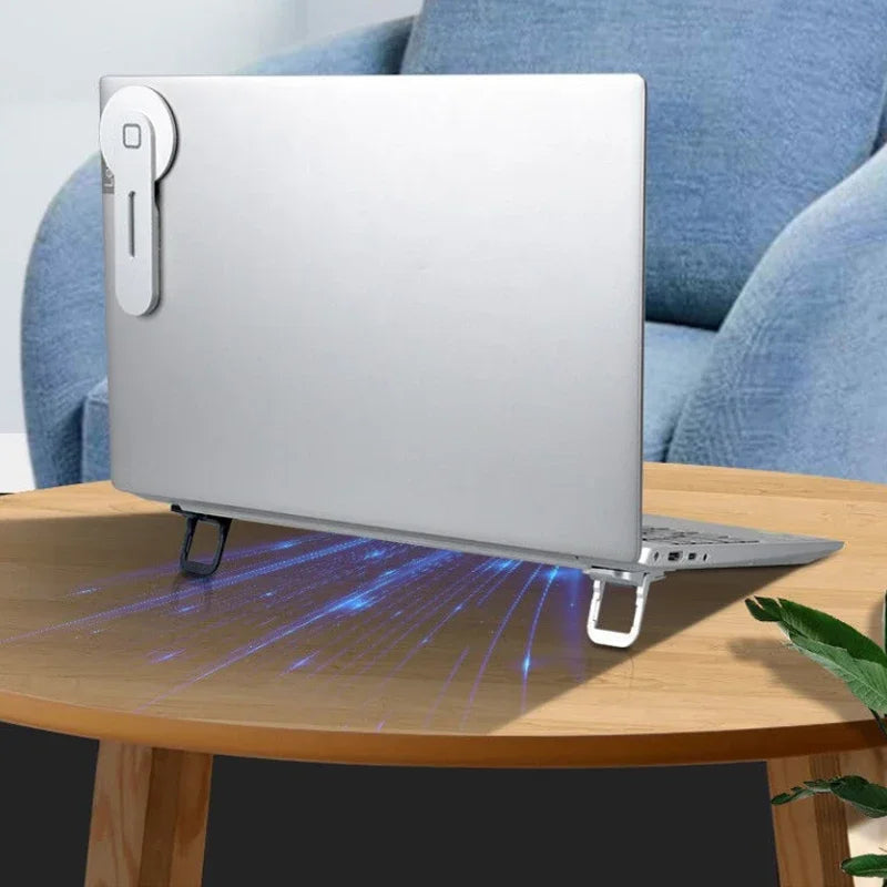 2PCS Mini Foldable Laptop Stand Portable Computer Keyboard Riser with 2 Adjustable Angles Self-Adhesive Invisible Notebook Stand Eagle Beacon