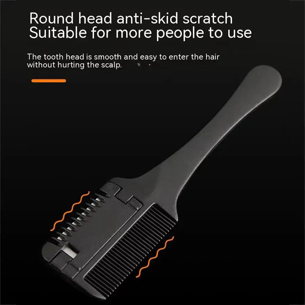 Haircut Brush With Razor Blades Haircut Comb Shaving Hair Trimmer Cutting Thinning Tools Barbershop Hairs Salon Styling Tools Eagle Beacon