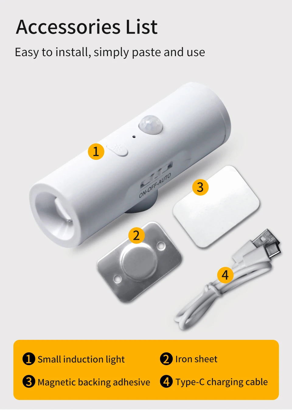 Motion Sensor LED Wall Light Rechargeable Double Head Spotlight 3 Colors Wireless Night Lamp For Bedroom Hallway Stair Ambient Eagle Beacon