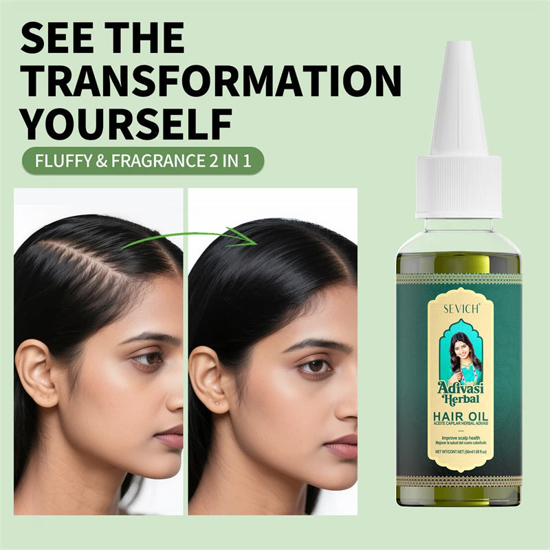 Ayurvedic Hair Growth Oil India Adivasi Organic Hair Growth Serum Anti Hair Loss Fast Regrowth Thicken Oils Hair Growth Products Eagle Beacon