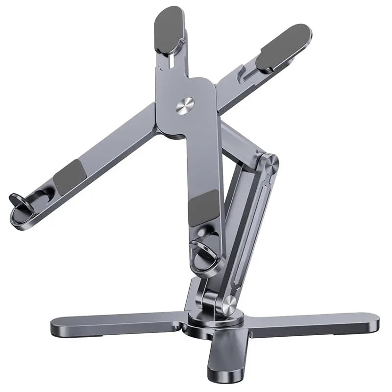 Foldable Laptop Stand 360°Rotation Notebook Table Adjustable Aluminum Alloy Holder Portable X Type Bracket for 10-17 inch Laptop Eagle Beacon