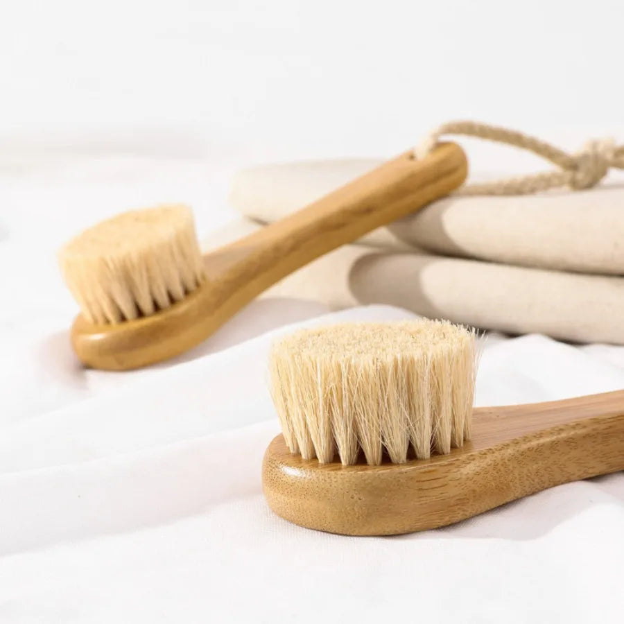 Facial Cleansing Brush, Wooden Face Brush for Exfoliating and Pore Cleansing, Reveal Smooth and Radiant Skin Eagle Beacon