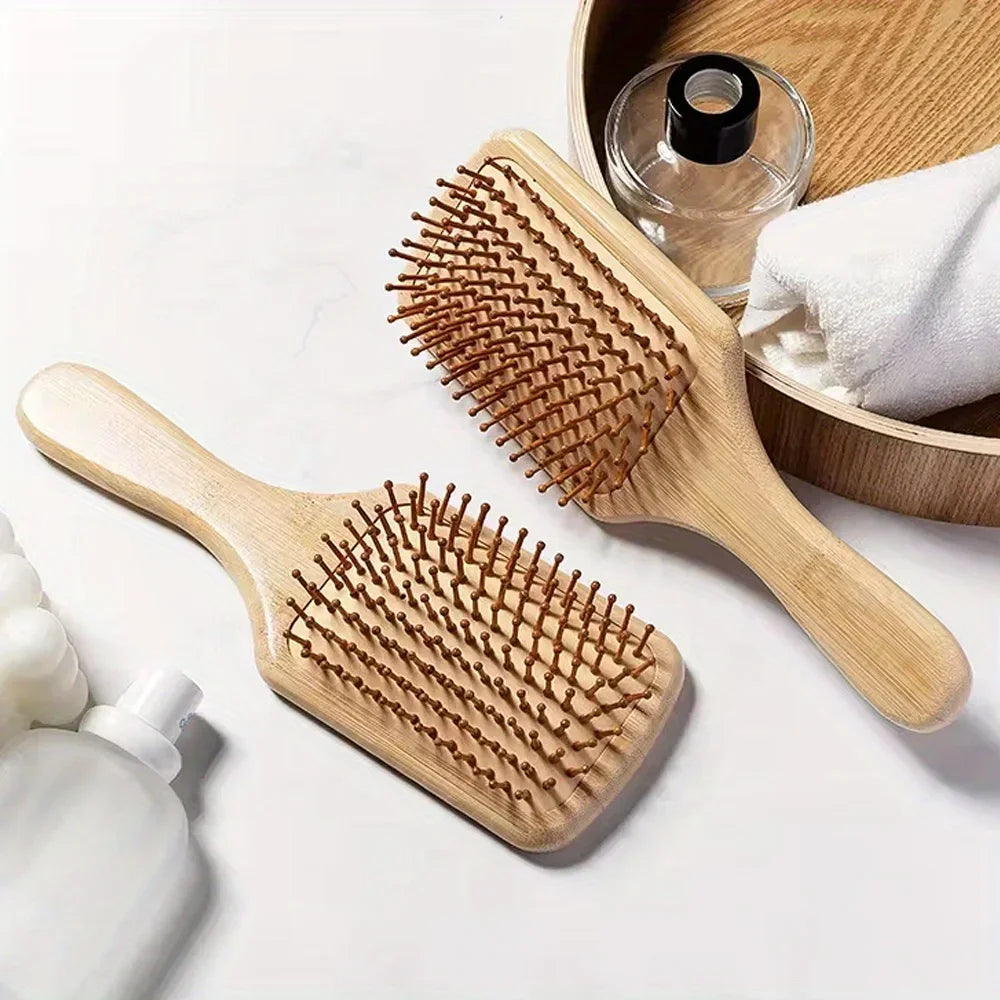 Wooden Hair Brush Improve Hair Growth Wood hairbrush Prevent Hair Loss Comb Bamboo Comb Teeth Hairdressing Styling Hair Tools Eagle Beacon