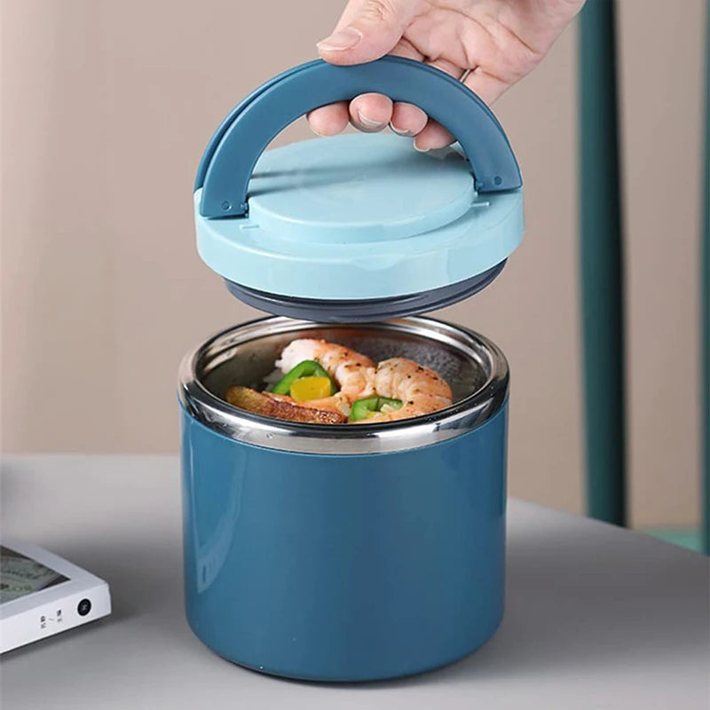 Lunch Box Student Food Container Stainless Steel Insulated Lunch Box Rice Bucket Round Large Capacity Breakfast Cup Eagle Aerie
