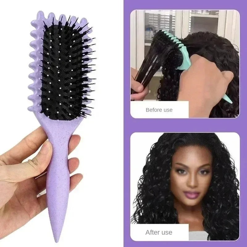 Salon Styling Curly Hair Styling Brush Curl Hair Brush for Combing and Shaping Men's and Women's Curls Reduce Pulling Tools Eagle Beacon