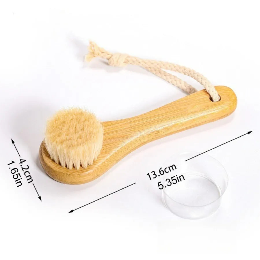 Facial Cleansing Brush, Wooden Face Brush for Exfoliating and Pore Cleansing, Reveal Smooth and Radiant Skin Eagle Beacon