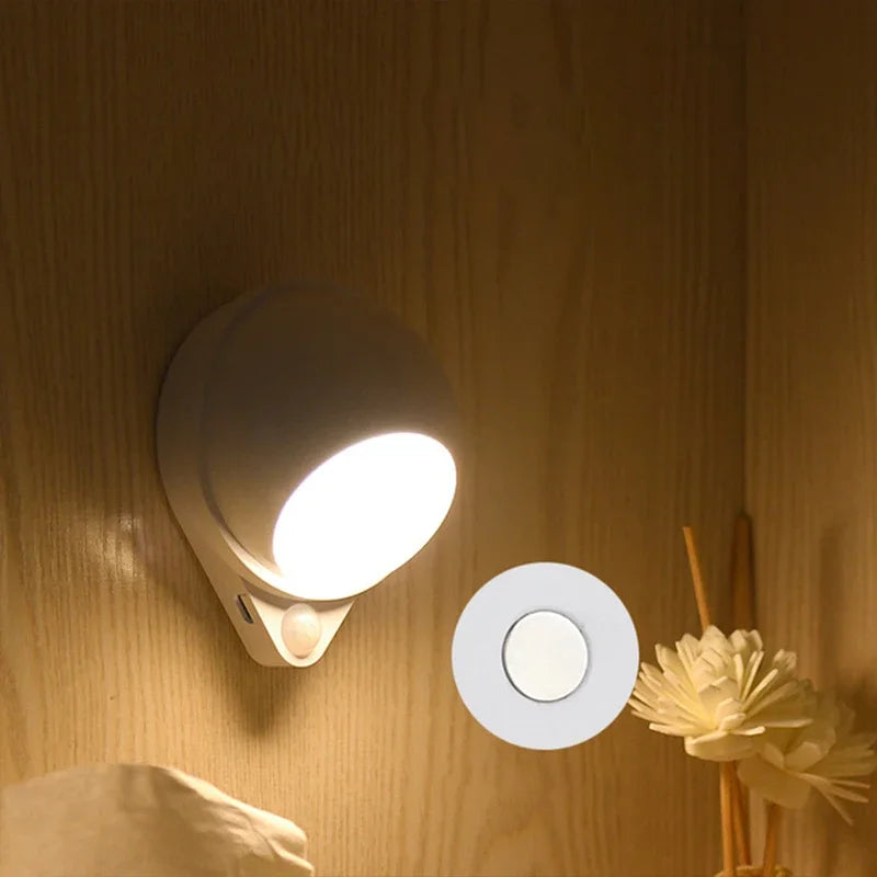 Motion Sensor Night Light LED Cabinet Light USB Charging Touch Switch Dimmable Light Stair Corridor Wall Light 18650 Battery Eagle Beacon