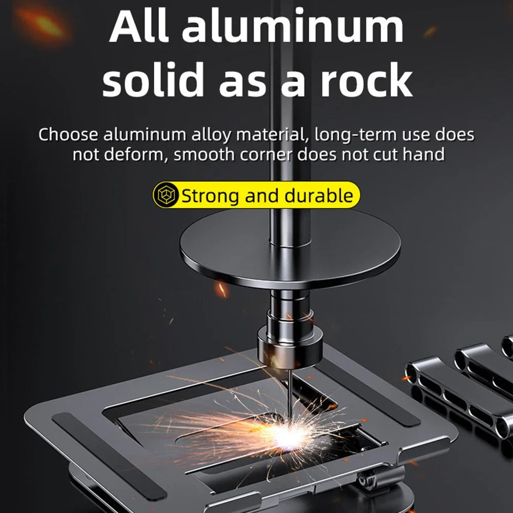 New Foldable Laptop Stand 3 Layer Adjustable Height Metal Notebook Stand Tablet Stand for Laptops/tablets/mobile Phones Eagle Beacon