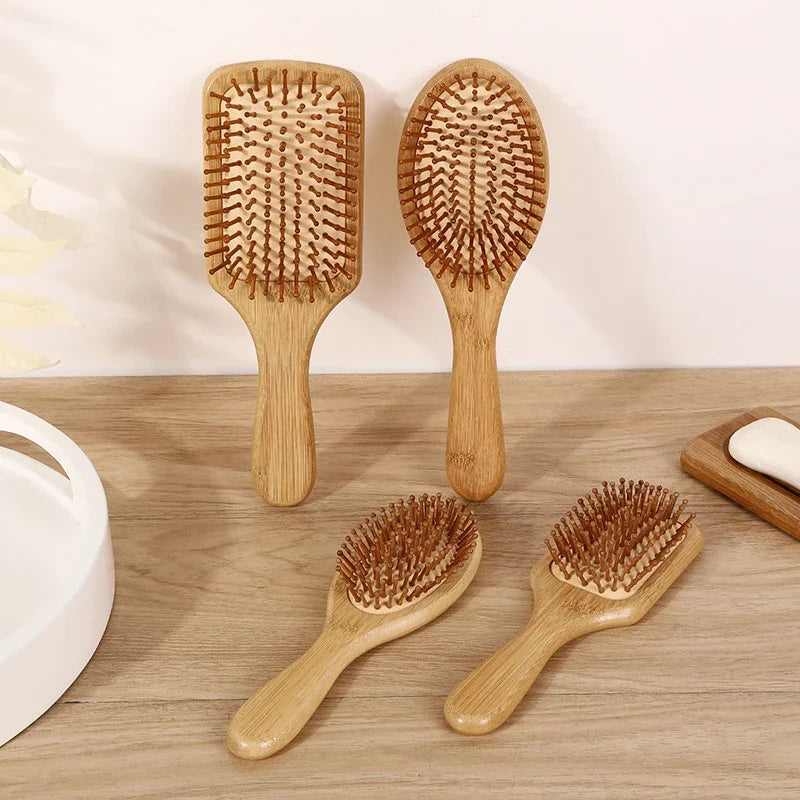 Wooden Hair Brush Improve Hair Growth Wood hairbrush Prevent Hair Loss Comb Bamboo Comb Teeth Hairdressing Styling Hair Tools Eagle Beacon