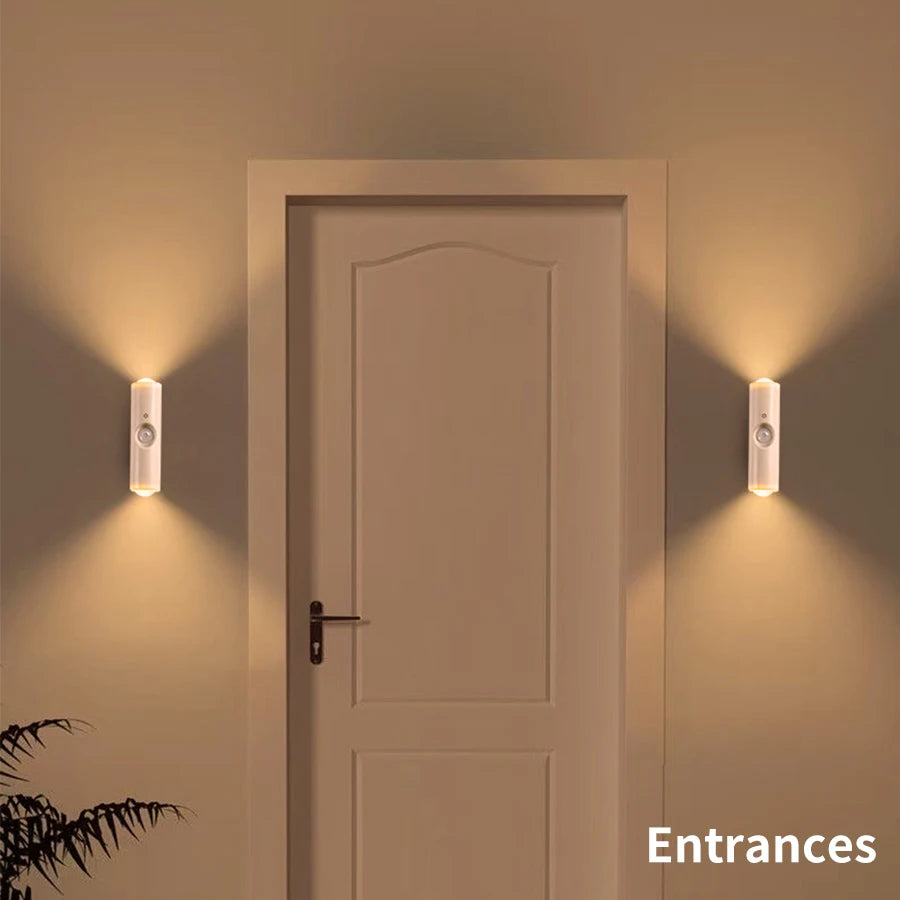 Magnetic Motion Sensor Smart Light LED Rechargeable Wall Gradient Ambient Light Dimmable Indoor Light for Stairs Hall Entrances Eagle Beacon