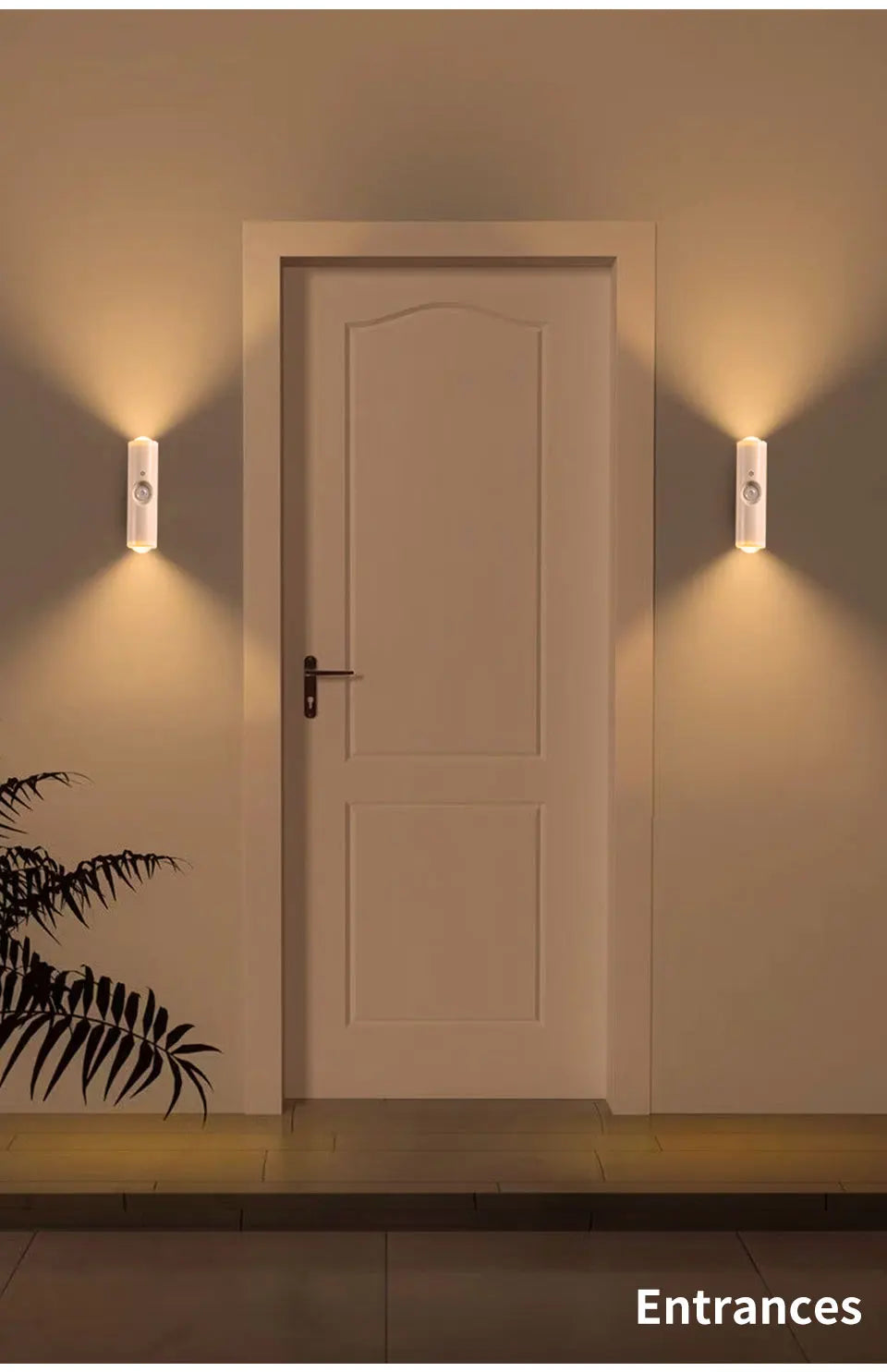 Magnetic Motion Sensor Smart Light LED Rechargeable Wall Gradient Ambient Light Dimmable Indoor Light for Stairs Hall Entrances Eagle Beacon