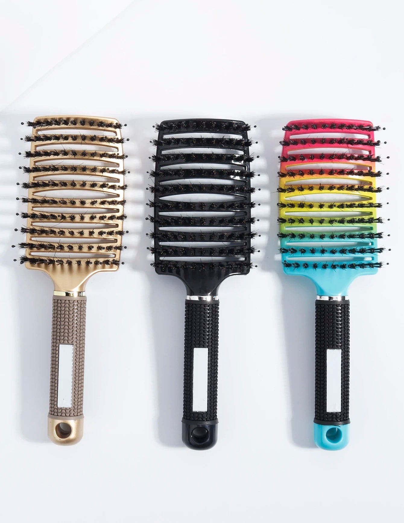 Detangling Hair Brush Bristle&Nylon Women Wet Massage Comb Curly Hairdressing Salon Styling Tools Special for real hair wigs Eagle Beacon