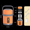USB Electric Heated Lunch Boxes Stainless Steel Food Warmer Container Thermal Jar for Hot Food Thermal Boxes for Office School Eagle Aerie