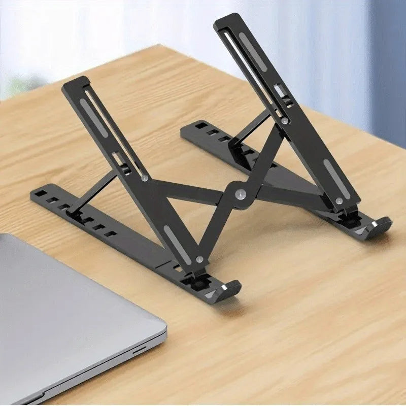 Portable Laptop Stand  Foldable ABS Material, Adjustable Desktop Height, Heat Dissipation, Laptop Stand, Storage Rack laptop arm Eagle Beacon