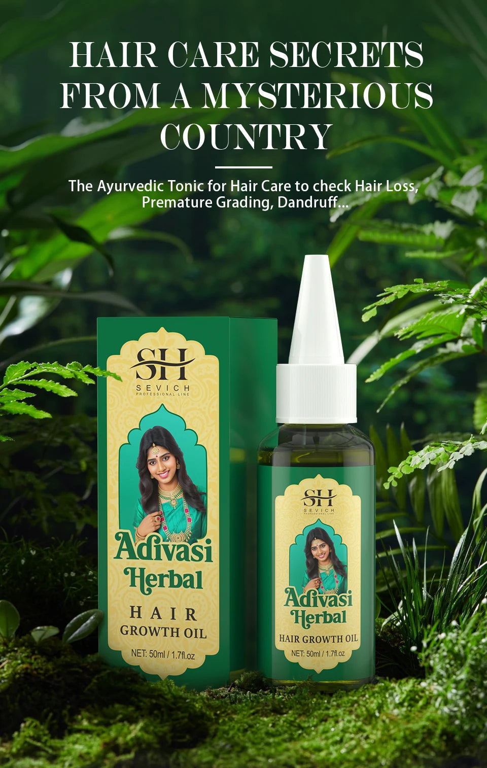 Ayurvedic Hair Growth Oil India Adivasi Organic Hair Growth Serum Anti Hair Loss Fast Regrowth Thicken Oils Hair Growth Products Eagle Beacon