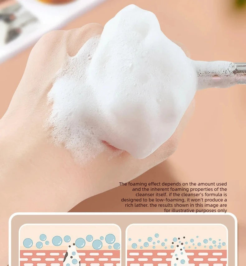 Facial Cleanser Brush Soft Face Massage Fan Wash Brush Pore Cleanning Exfoliating Beauty Face Mask Brush Portable Skin Care Tool Eagle Beacon