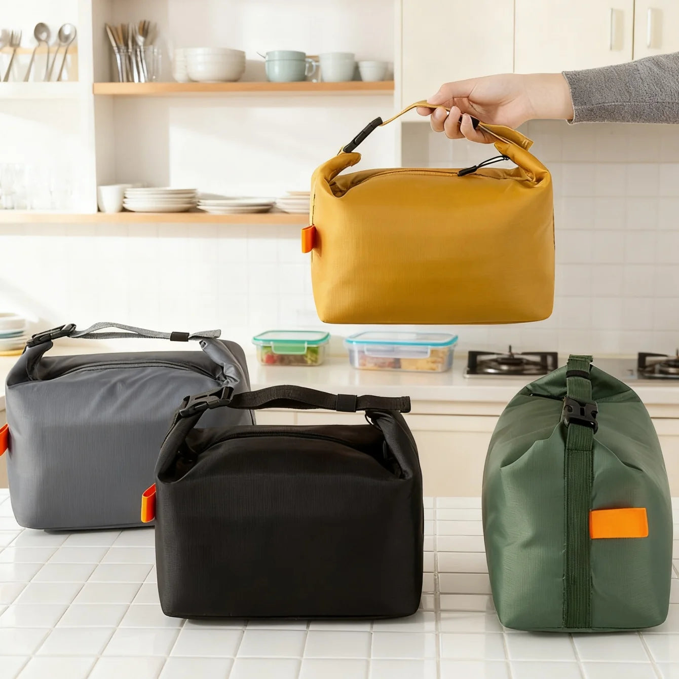 Lunch Bag Insulated Lunch Box, Small Leakproof Cooler Food Lunch Containers Reusable High Capacity Bags for Work, Travel Eagle Aerie