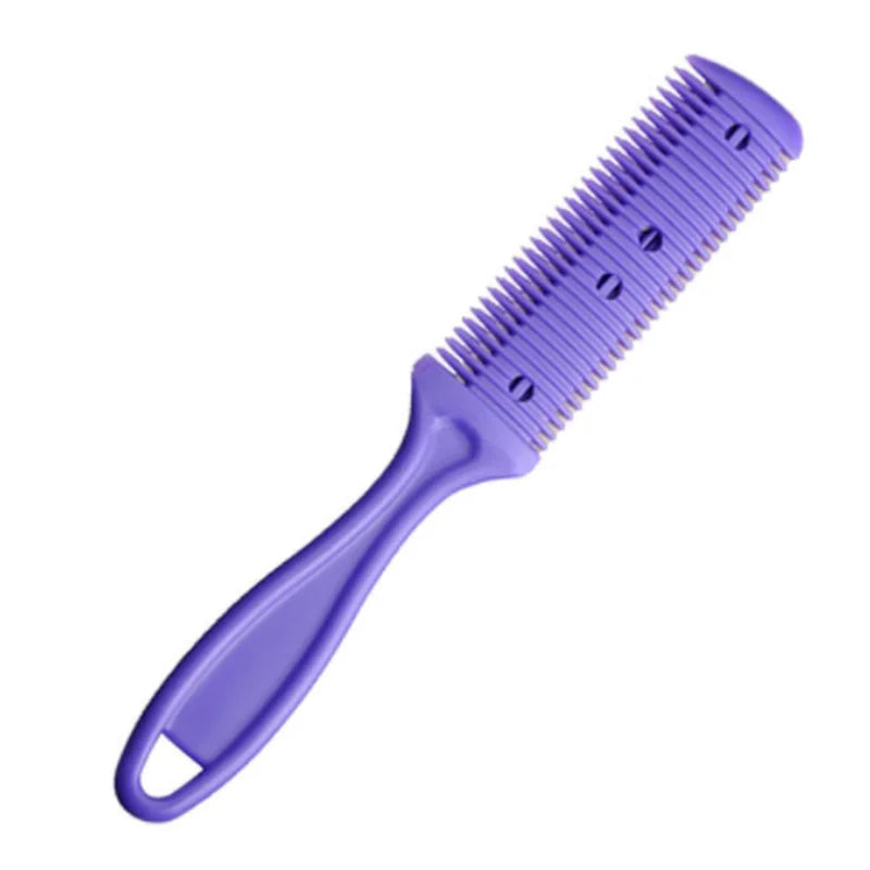 Hair Cutting Comb Hair Brushes with Razor Blades Barber Scissors Hair Salon Thinning Hairdressing DIY Styling Tools Black Handle Eagle Beacon