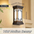 Motion Sensor LED Wall Light 16W Indoor&Outdoor Waterproof IP66 Porch Wall Lamp Home Sconce Decoration Lighting Eagle Beacon