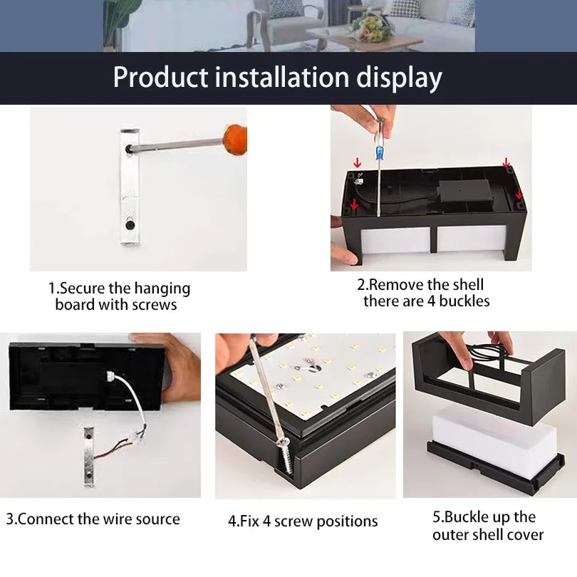 Motion Sensor LED Wall Light 16W Indoor&Outdoor Waterproof IP66 Porch Wall Lamp Home Sconce Decoration Lighting Eagle Beacon
