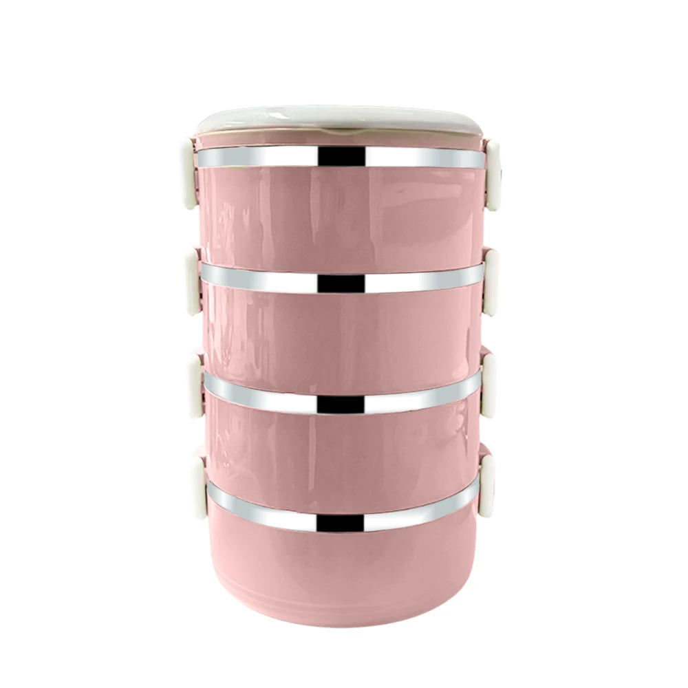 1 set of 4-layer lunch boxes, stainless steel insulated bucket lunch boxes, stackable bento boxes, used for lunch and camping Eagle Aerie