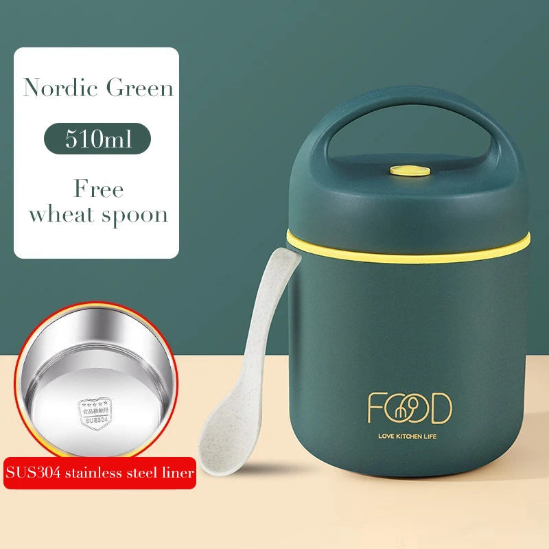 Lunch Boxes Lunch Bag 304 Stainless Steel Lunch Box For Kids Lunch Bags  Portable Folding Spoon Lunch Box Kids Thermal Bento Box Eagle Aerie