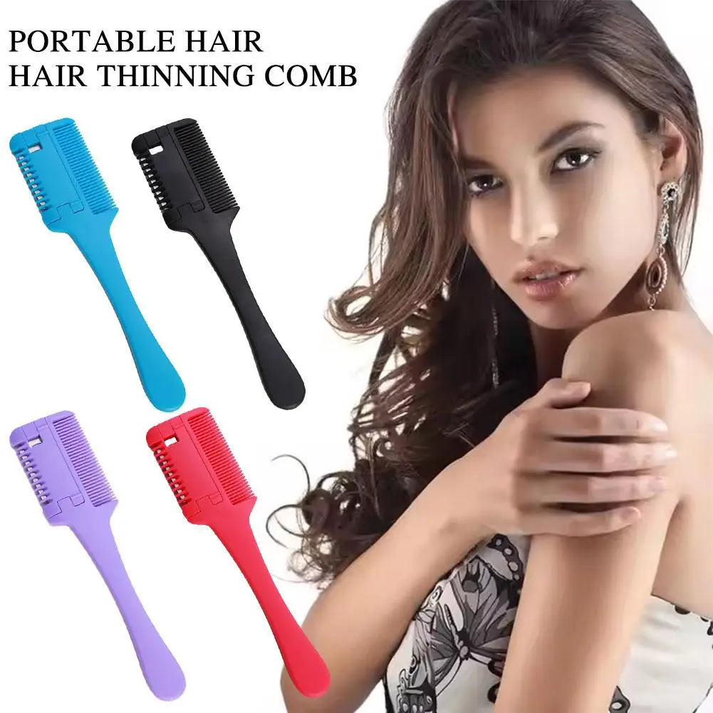 Haircut Brush With Razor Blades Haircut Comb Shaving Hair Trimmer Cutting Thinning Tools Barbershop Hairs Salon Styling Tools Eagle Beacon