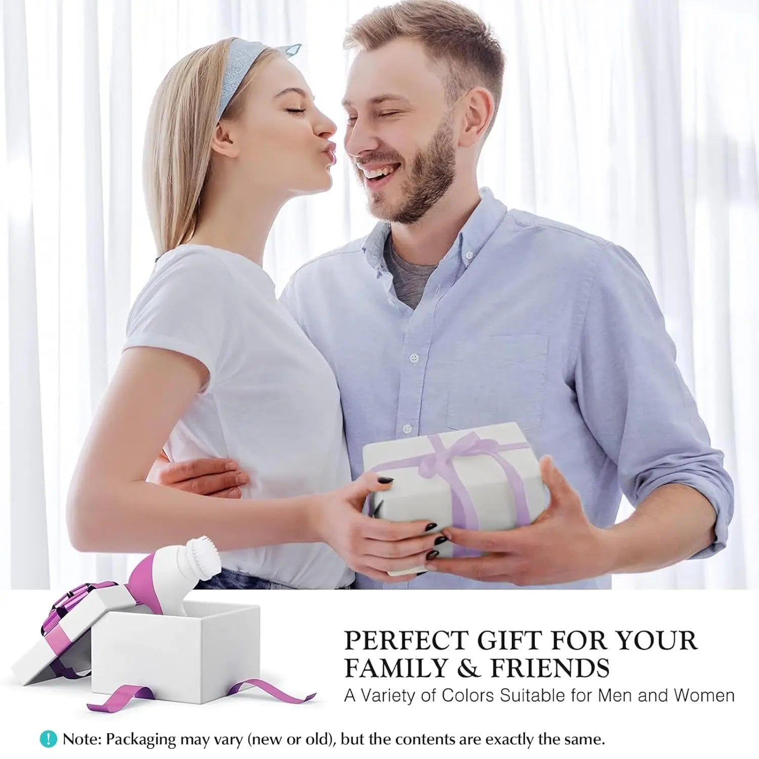 7-in-1 Electric Exfoliating Facial Cleansing Brush for Deep Cleansing and Massaging, with 7 Replaceable Brush Heads. Eagle Beacon