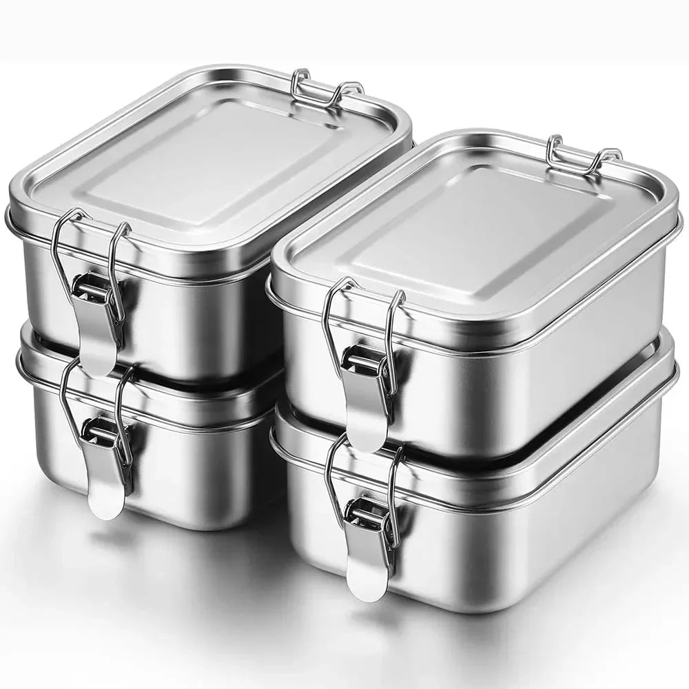 Stainless Steel Bento Box Metal Lunch Box Food Storage Containers with Lockable Clips Lunch Snack Boxes for Work,School Eagle Aerie