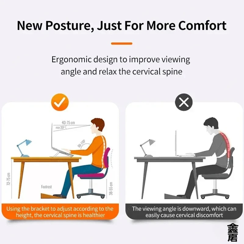 Portable foldable computer monitor stand, adjustable laptop stand, suitable for small-sized tablet dock accessories Eagle Beacon