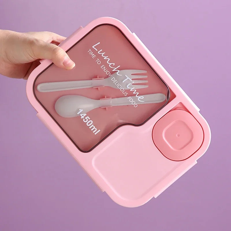 Portable Lunch Box Office Bento Box With Fork and Spoon Microwave Food Storage Container Reusable Food Boxes Quality Plastic Eagle Aerie