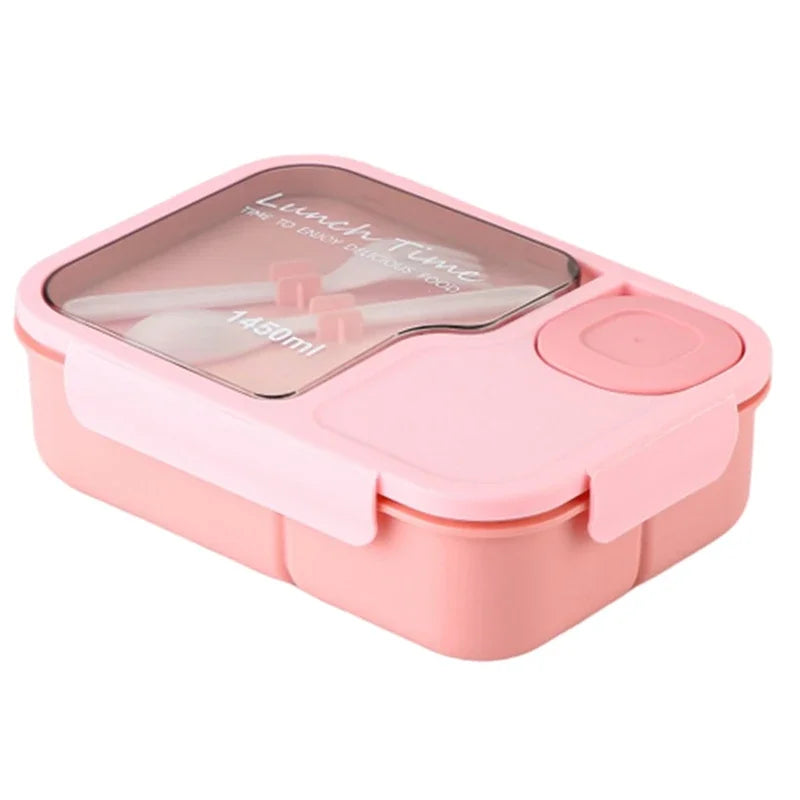 Portable Lunch Box Office Bento Box With Fork and Spoon Microwave Food Storage Container Reusable Food Boxes Quality Plastic Eagle Aerie