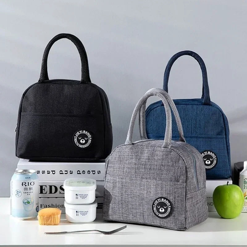 Lunch Bag Lunch Box Thermal Insulated Canvas Tote Pouch Kids School Bento Portable Dinner Container Picnic Food Storage Bags Eagle Aerie