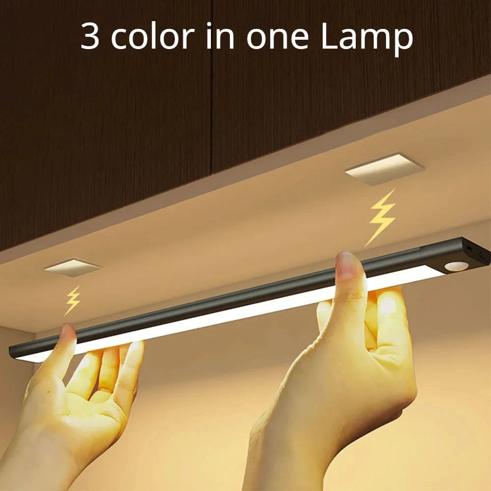 Motion Sensor Light Wireless LED Night Light USB Rechargeable Night Lamp Cabinet Wardrobe Lamp Under Backlight For Kitchen Led Eagle Beacon