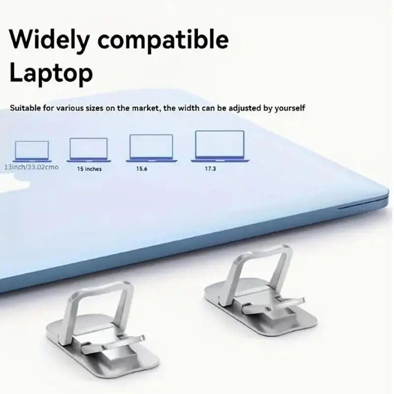 2PCS Mini Foldable Laptop Stand Portable Computer Keyboard Riser with 2 Adjustable Angles Self-Adhesive Invisible Notebook Stand Eagle Beacon