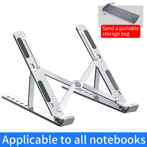 Aluminum Alloy Laptop Holder Stand Adjustable Foldable Portable for Notebook Computer Bracket Lifting Cooling Holder Non-slip Eagle Beacon
