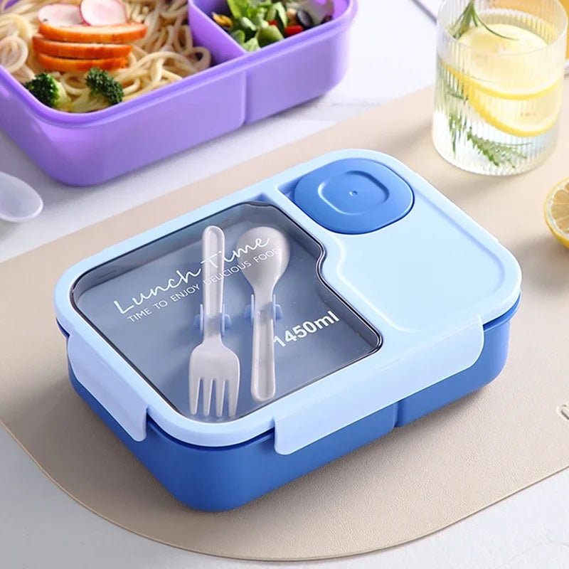 Portable Lunch Box Office Bento Box With Fork and Spoon Microwave Food Storage Container Reusable Food Boxes Quality Plastic Eagle Aerie