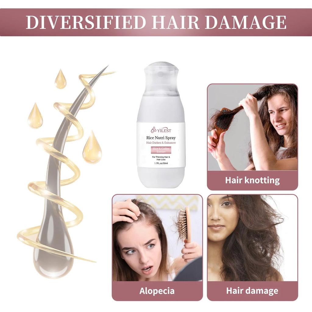 Hair Helper Spray, Rice Water Spray,Hair Strengthens Thickening,Natural Spray Stimulates Growth Soothes Scalp for Thinning Hair Eagle Beacon