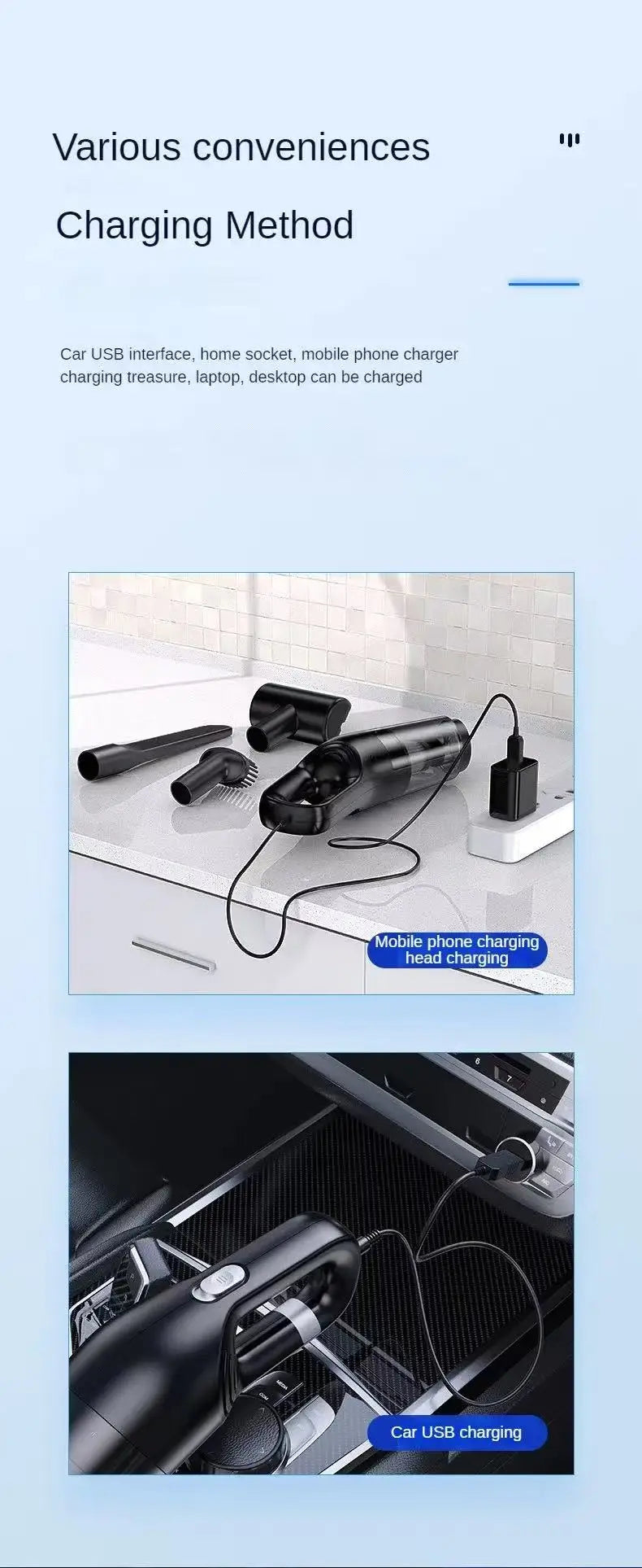 Vacuum Cleaner Mini Portable Wireless Hand Held Cleaner Powerful Cleaning Machine Car Home Appliance For Dust Pet Hair USB Charg Eagle Beacon