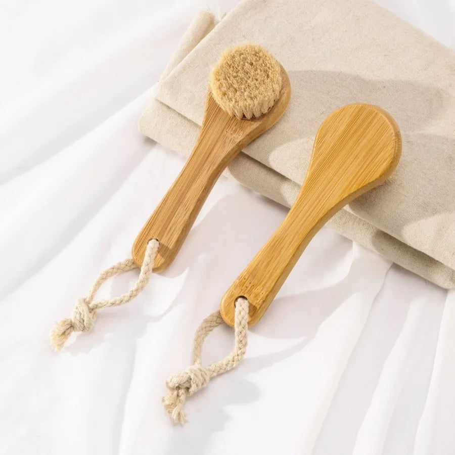 Facial Cleansing Brush, Wooden Face Brush for Exfoliating and Pore Cleansing, Reveal Smooth and Radiant Skin Eagle Beacon