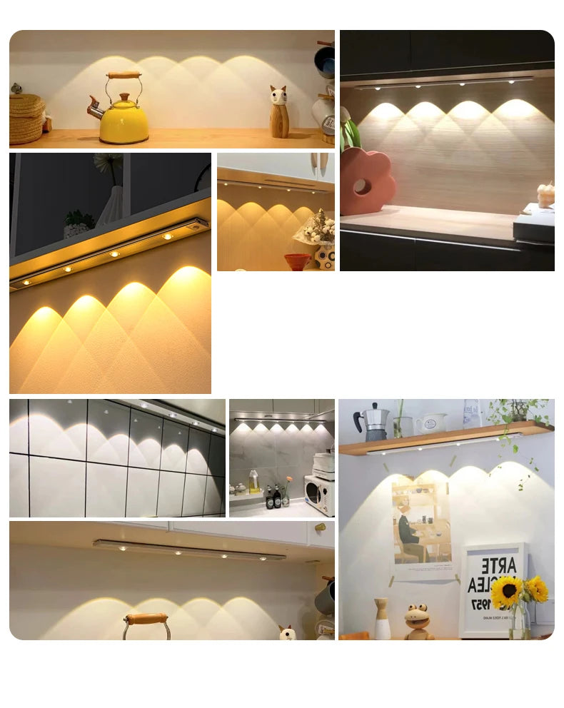 Motion Sensor Light LED Sensor Lamp Wireless Ultra Thin USB LED For Kitchen Cabinet Bedroom Wardrobe Indoor Lighting Night Light Eagle Beacon
