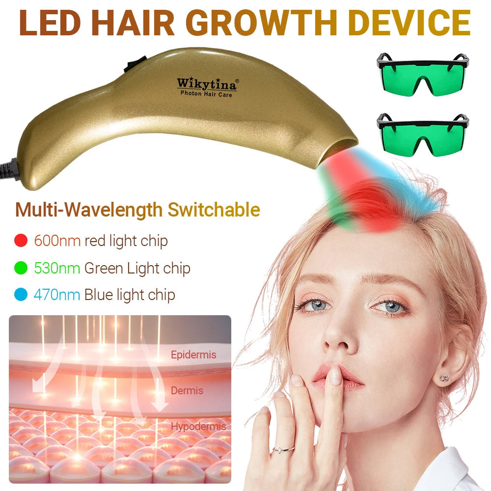Clinical Grade LLLT Hair Regrowth Device Anti Hair Loss Machine For Scalp Health Thinning Hair Stress Anxiety Management Eagle Beacon