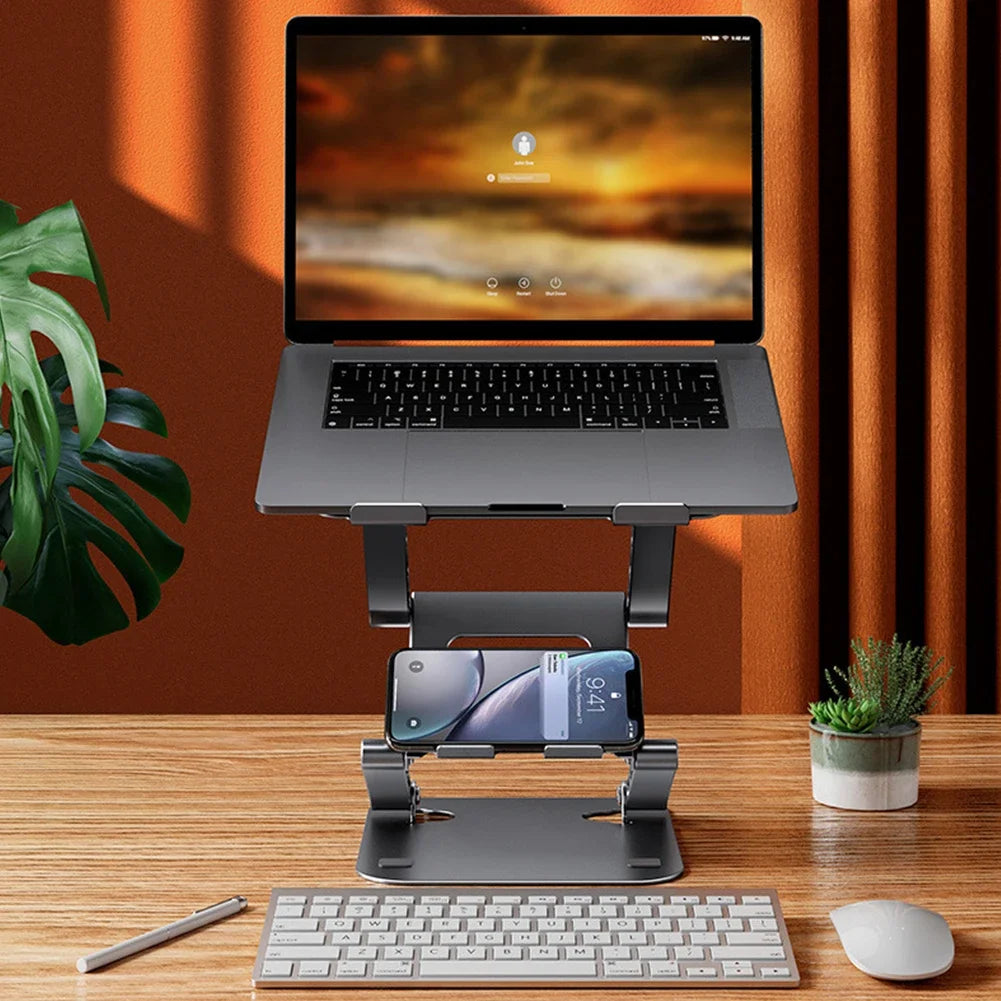 New Foldable Laptop Stand 3 Layer Adjustable Height Metal Notebook Stand Tablet Stand for Laptops/tablets/mobile Phones Eagle Beacon