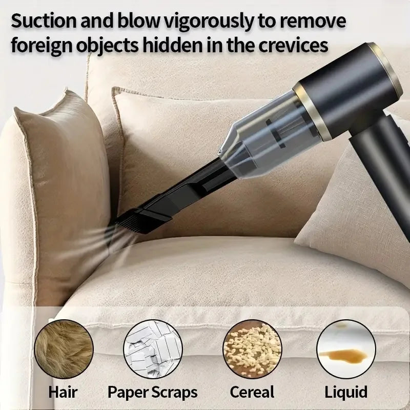 Mini 3-in-1 portable powerful vacuum cleaner, set of 1, for both car and household use - blowing and suction dual-use Eagle Beacon
