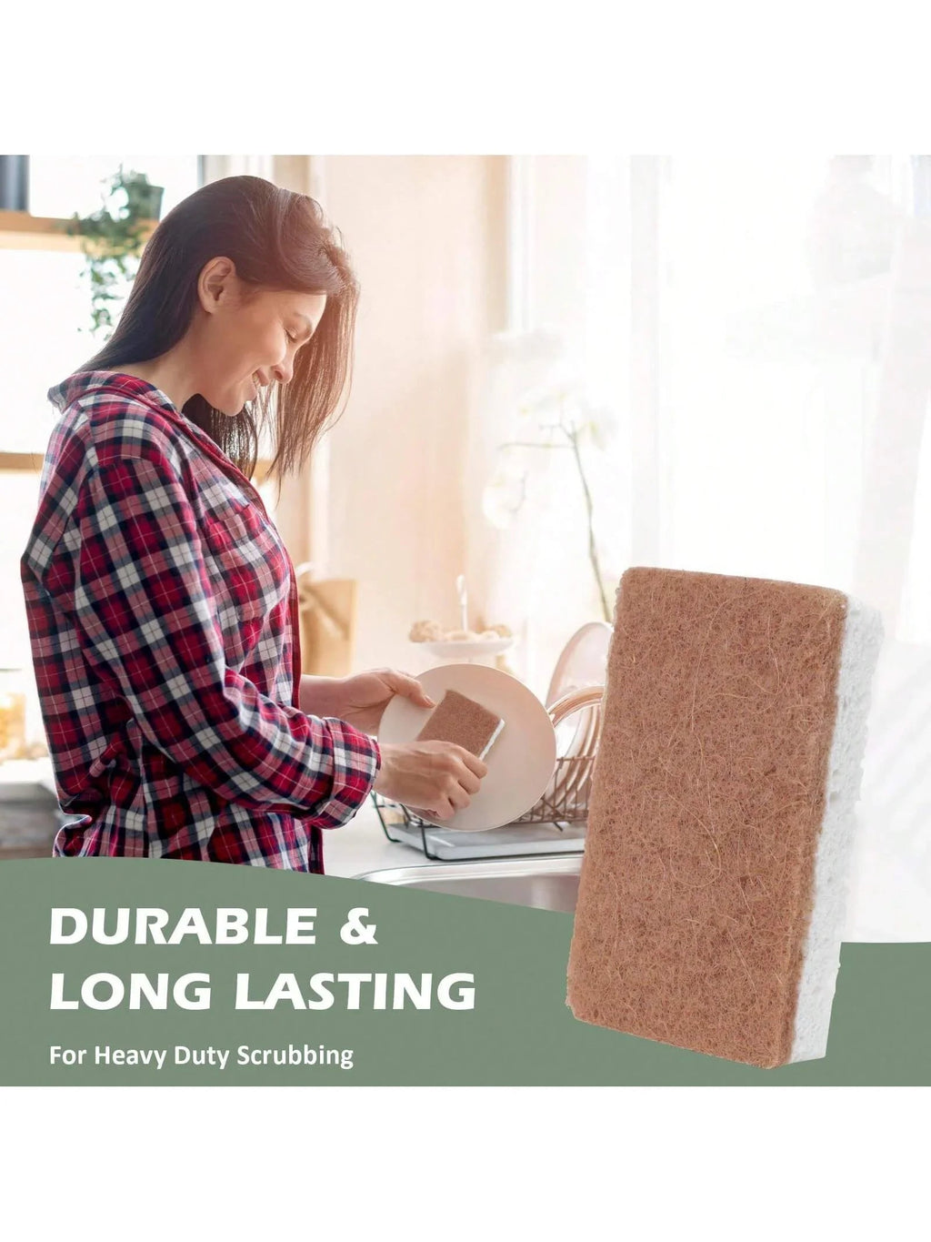 Biodegradable compostable cellulose and coconut scrubbing sponge -6 eco-friendly sponge tableware pieces ﻿ Eagle Aerie
