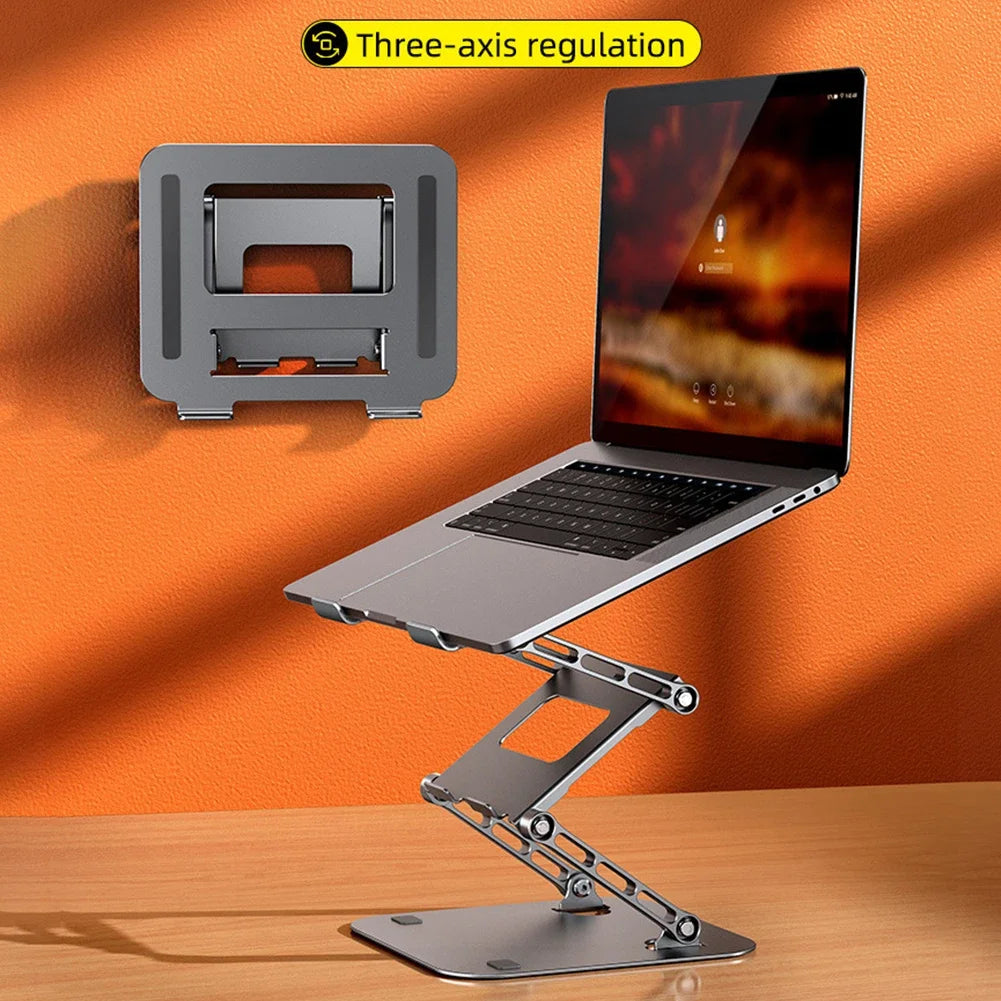 New Foldable Laptop Stand 3 Layer Adjustable Height Metal Notebook Stand Tablet Stand for Laptops/tablets/mobile Phones Eagle Beacon