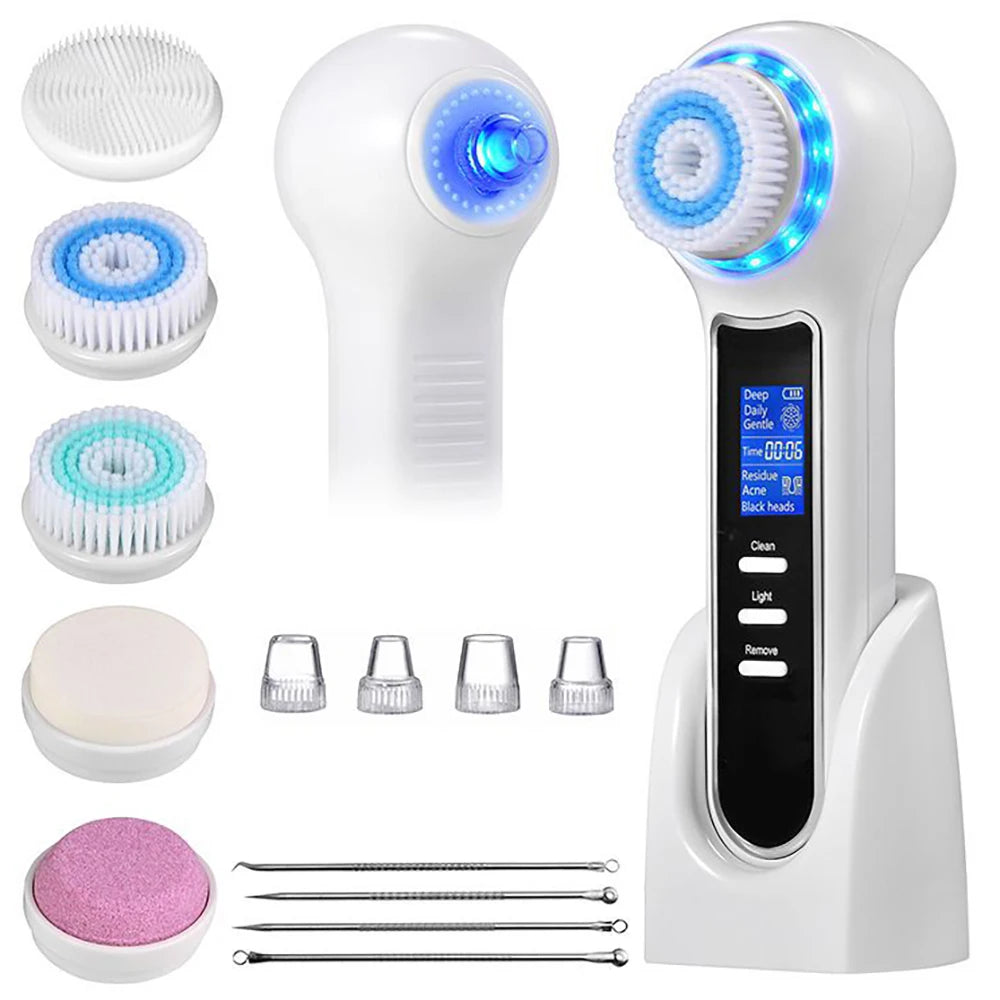 Facial Washer Exfoliator, Electric Facial Rotating Brush for Exfoliation, Massage and Deep Cleansing Eagle Beacon