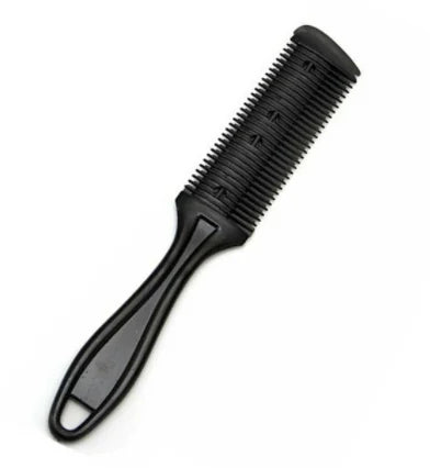 Hair Cutting Comb Hair Brushes with Razor Blades Barber Scissors Hair Salon Thinning Hairdressing DIY Styling Tools Black Handle Eagle Beacon