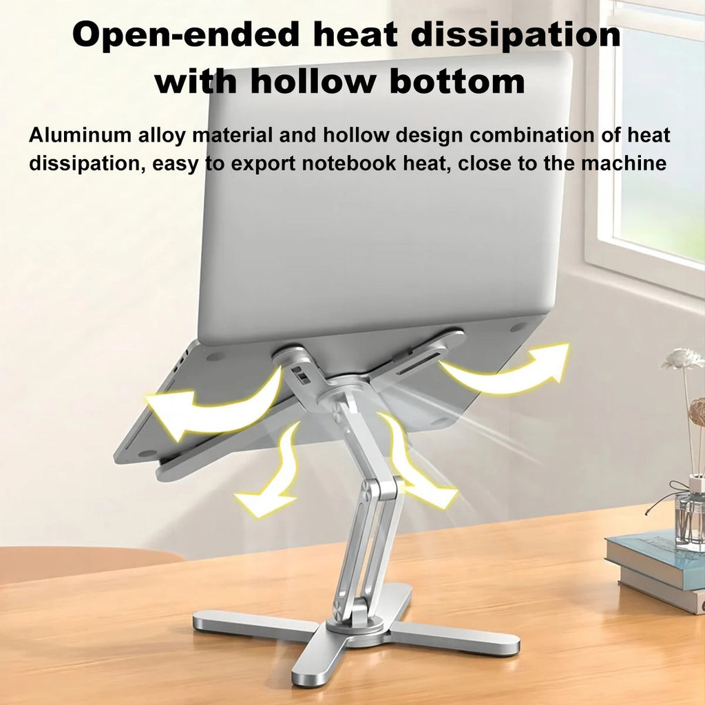 Foldable Laptop Stand 360°Rotation Notebook Table Holder Aluminum Alloy Portable Book Tablet Bracket Open-ended Heat Dissipation Eagle Beacon