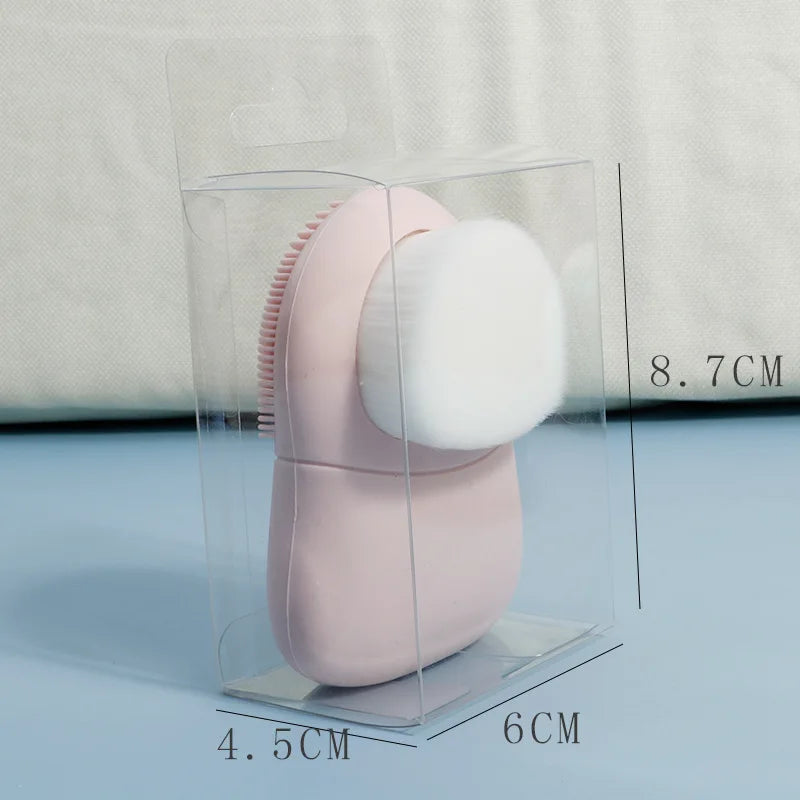 Double Sided Silicone Facial Cleansing Brush Manual Massage Facial Cleanser Brush Soft Bristles Deep Cleaning Exfoliator Tool Eagle Beacon